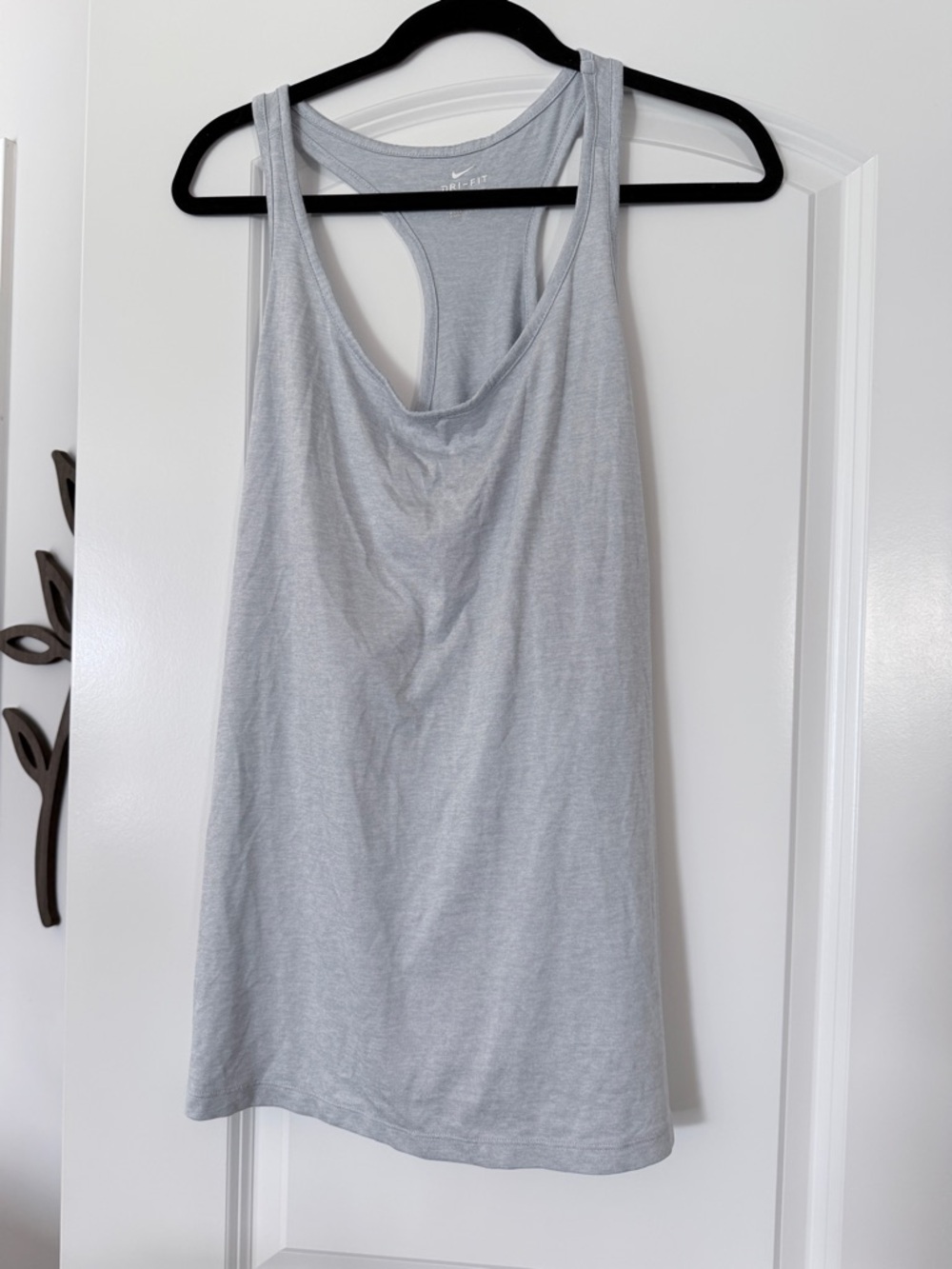 Nike Light Gray Racerback Tank - Women's Dri-FIT